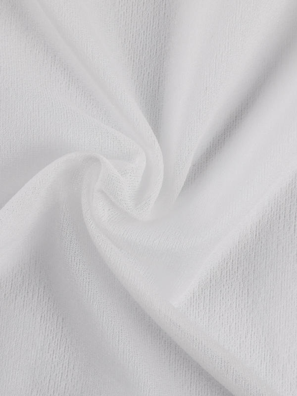 Polyester Plain Weave Thin and Light Weight Stretch Circular Knitted Fusible Woven Elastic Clothing Interlining 
